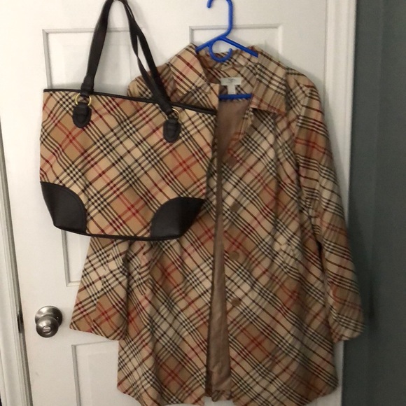Ann Taylor Loft coat with matching purse - Picture 4 of 4